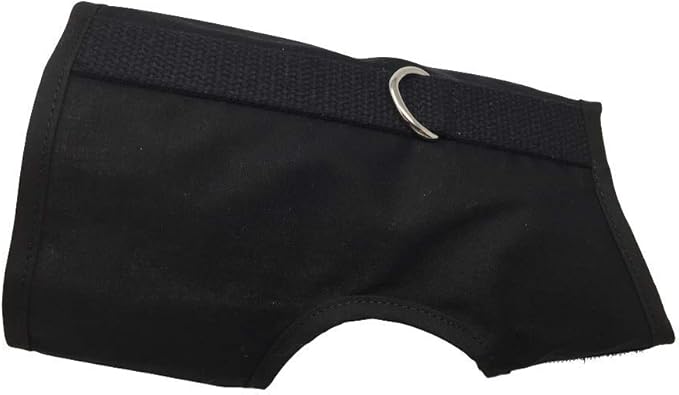 Cat Harness - Cat Walking Harness, Secure & Comfortable, Ultra-Strong Hook-and-Loop, Soft Breathable Cotton, Made in USA - Black, XL