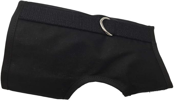 Cat Harness - Cat Walking Harness, Secure & Comfortable, Ultra-Strong Hook-and-Loop, Soft Breathable Cotton, Made in USA - Black, S/M