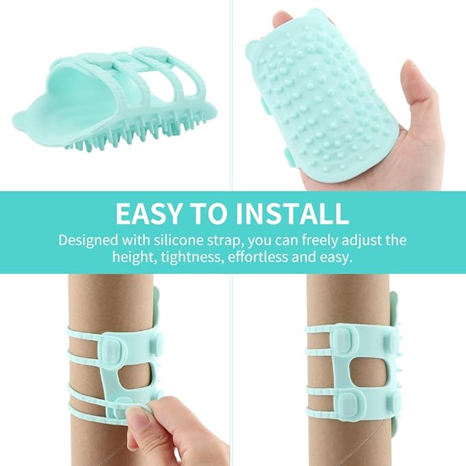 2 pcs Silicone Rubbing Corner Brush, Pet Itch Tool Back Scratcher for Dogs and Cats (White, Green, Size: 6.5x4.13inch)