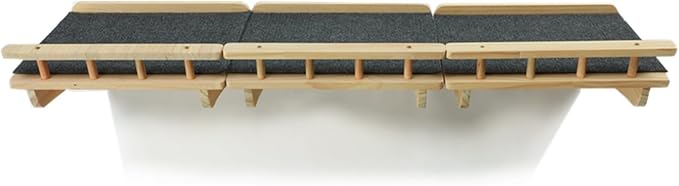 47.2" x 11.8" Natural Solid Wood Wall Mounted Cat Shelves, Superhighway Walkway Balcony Wall Furniture Shelves, Wall Steps Stairs, Perch