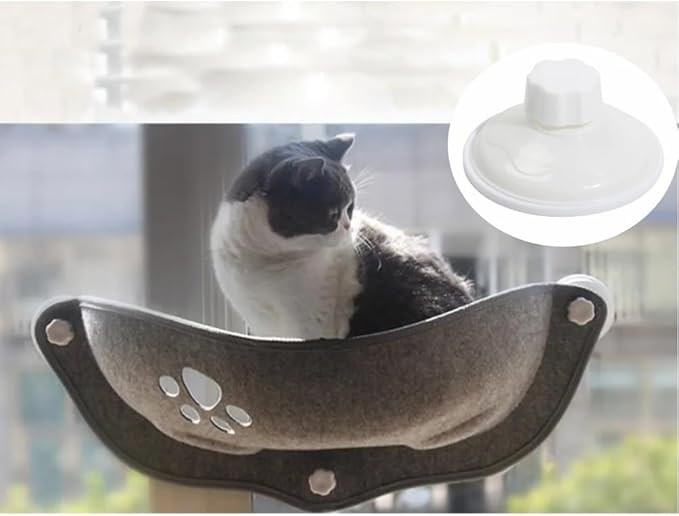 4 Pack Cat Window Perch Suction Cup Holder Replacement Cat Hammock Window Seat Suction Cups with Hanging Fastener Screws for Cat Window Bed Cat Window Perches Kitty Window Shelf Resting Bed