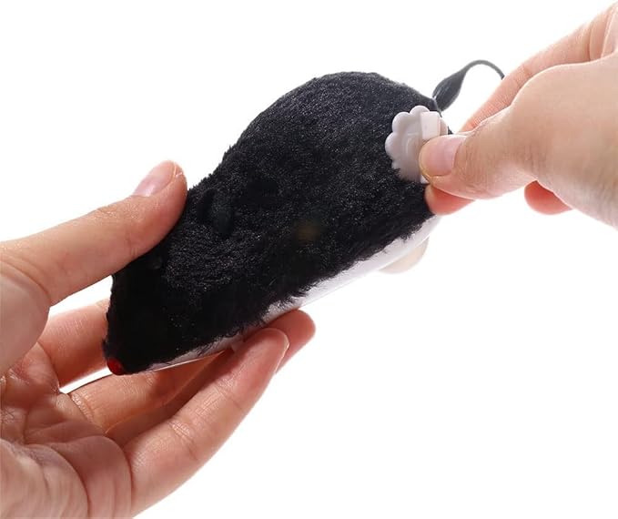 1 Pc Random Color Furry Mice Cat Toy Wind Up Toys Realistic Mouse Toys Funny Moving Toys, Cat Mice and Animals Toys Interactive Play Mouse Toy for Cat Kitten