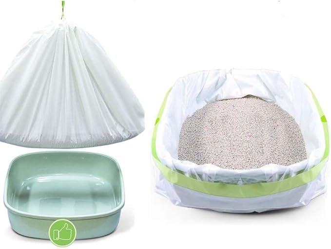 40 Count Extra Large Cat Litter Box Liners, Cat Litter Waste Receptacles Bags for Cleanpethome Self-Cleaning Cat Litter Box