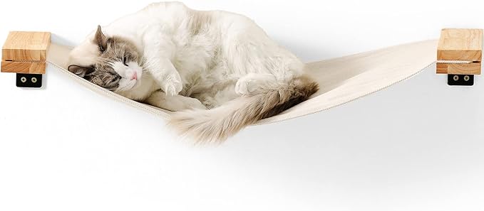 FUKUMARU Cat Wall Furniture, 34 x 13 inch Cat Hammock for DIY Cat Wall Shelves and Cat Window Perch, for Most Kitten, Medium and Large Cats