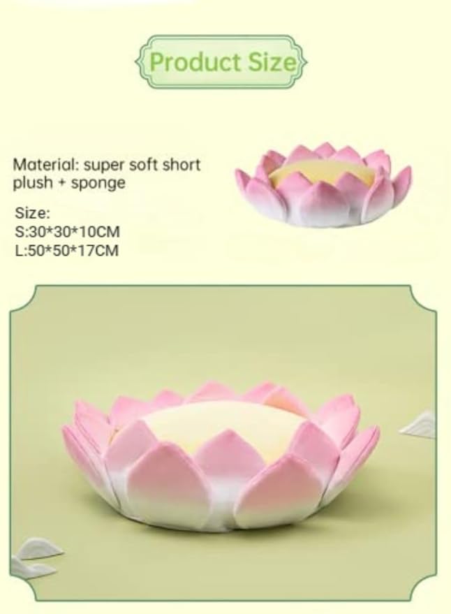 Cat Mattress Flower Cat Sofa Bed Cute and Comfortable Cat Nest Cushion Thickened Non-Slip Three-Dimensional Pet Bed Multifunctional Cushion Indoor Cushion (S)