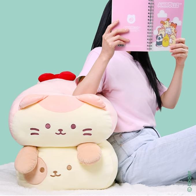 Anirollz Stuffed Animal Plush Toy – 20" Jumbo Plush Doll | Soft, Squishy, Cute, Comfort, Safe | Birthday Gift Pillow with Cute Character Panda Bear Pandaroll