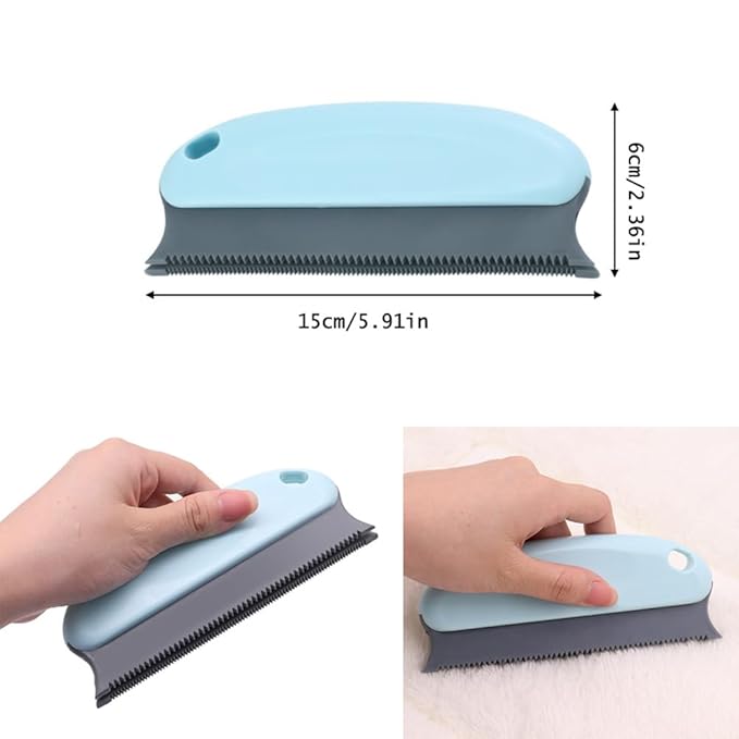 2 Pack Pet Hair Remover Fuzz Lint Removal Tool Loose Fur Scraper Brush Grooming Comb Cleaner for Cat Dog Rabbit Kitten Sofa Bed Carpet Rake Rug Fabric Couch Furniture Car Interiors