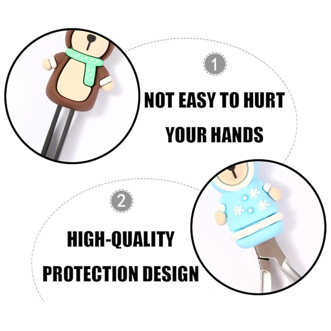 8 Pcs Nipper Protective Sleeves Cute Cat Paw Protective Covers Cute Animal Cuticle Scissors Cover Caps for Nail Nipper Tweezers etc