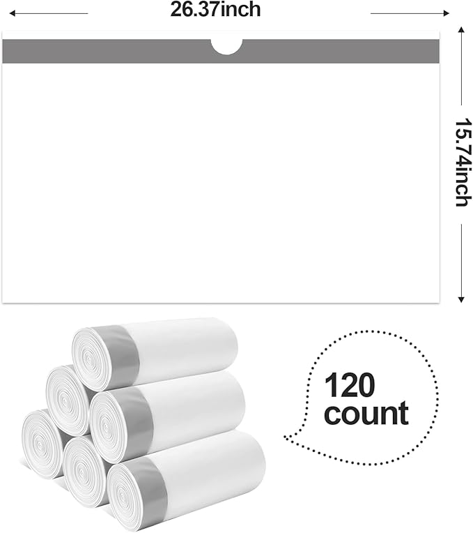 20 Count Cat Litter Box Liners, 21" x 11" Cat Litter Bags Compatible with Automatic Self-Cleaning Robot Thick Heavy Duty Drawstring Replacement Litter Box Liners