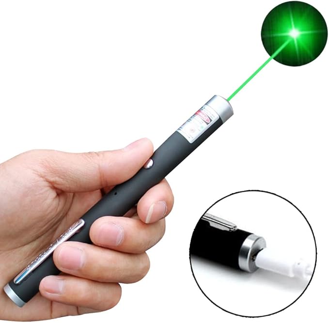 3Pcs Cats Toys USB Rechargeable Green Red Blue Light Lazer Presentation Remotes for Indoor Classroom Interactive Teaching (Mixed Color, USB 3 Pack)