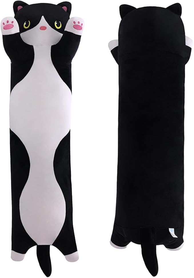 43.2in Long Plush Cat Toy Pillow Stuffed Animal Cat Kids Plush Toy Pillow for Kids and Girls Toy Doll(110cm/43.2in)