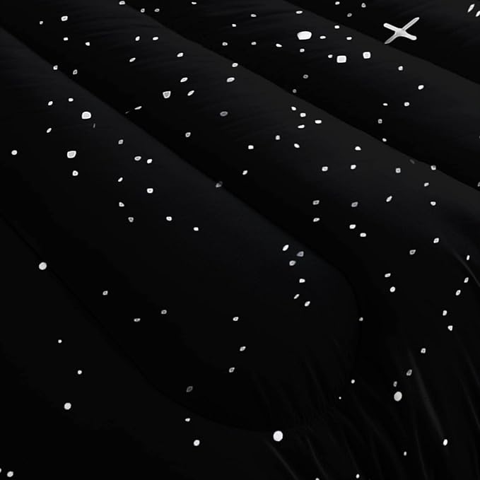 AILONEN Skull Comforter Set, Skull Bedding Set for Boys, Twin Size Skeleton Theme Quilted Duvet, 3 Piece Set (1 Comforter, 2 Pillowcases)