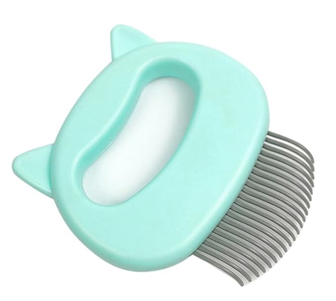 AKOAK 1 Pack Cat Massage Comb, Pet Hair Removal Massage Shell Brush, Soft Hair Removal Brush Comb and Shed Fur Remover Hair Removal Tool for Long and Short Hair Cats Dogs Puppies Rabbits