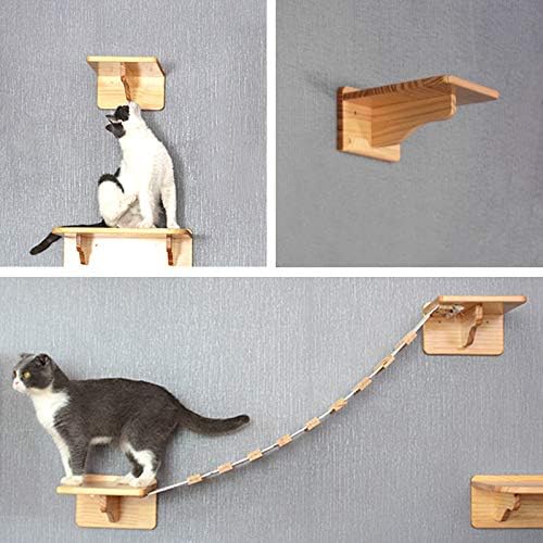 Creation Core Large Wooden Cat Cloud Shelf Board Wall Mounted Cat Perch Kitten Climber Tree, 15.7 * 11.8"