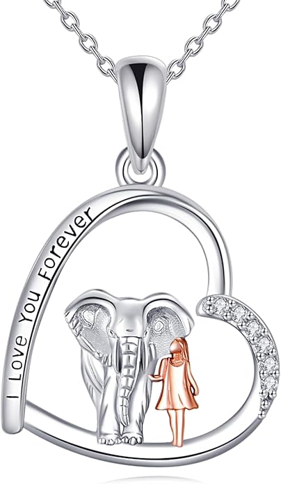 Animal and Human Necklace Sterling Silver 925 Cute Animal Necklaces Jewelry Gift For Women