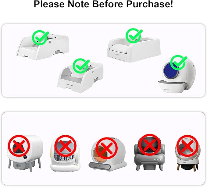 50 Count Cat Litter Box Liners,Compatible with Pet safe Scoop Free Self Cleaning Clumping Litter Box,Drawstring Litter Box Liner, Replaceable Cat Waste Bag, Easy Cleanup