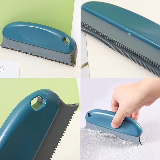 2 Pack Pet Hair Remover Fuzz Lint Removal Tool Loose Fur Scraper Brush Grooming Comb Cleaner for Cat Dog Rabbit Kitten Sofa Bed Carpet Rake Rug Fabric Couch Furniture Car Interiors