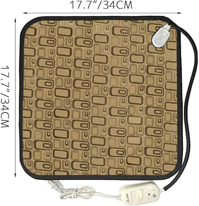 La La Pet® Mat for Dog and Cat Constant Electric Heating Temperature Warming Pad Cushion Bed Mat for Pet,Coffee