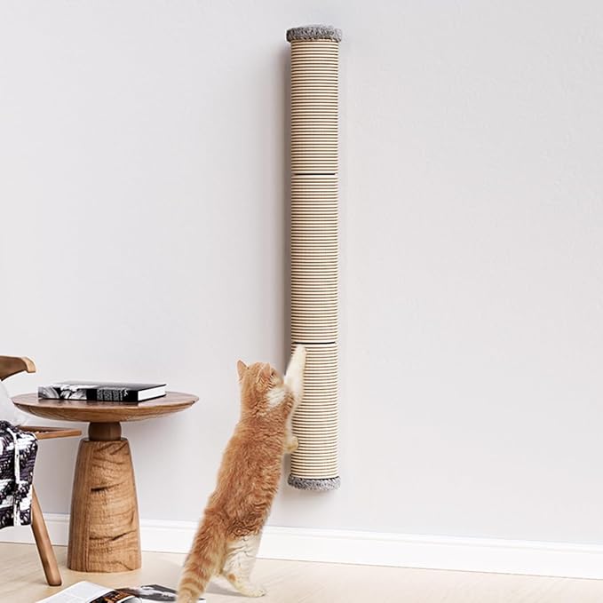 40" Wall Mounted Cat Scratcher, Sisal Scratching Post