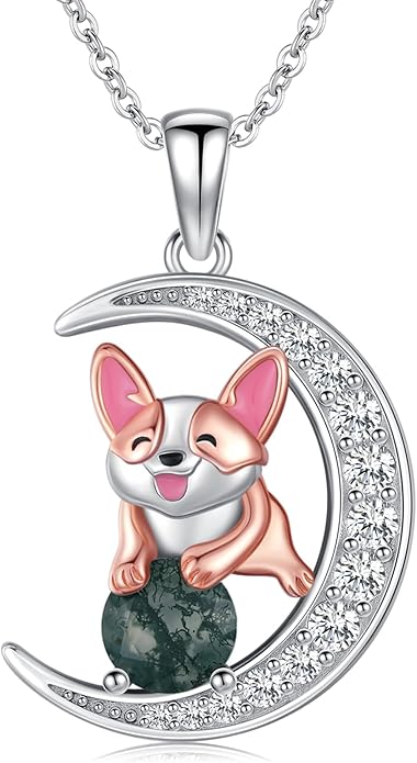 Animal Necklace 925 Sterling Silver Cat/Dog/Fox/Axolotl/Highland Cow Pendant Necklace Cute Animal Jewelry Graduation Gifts for Women