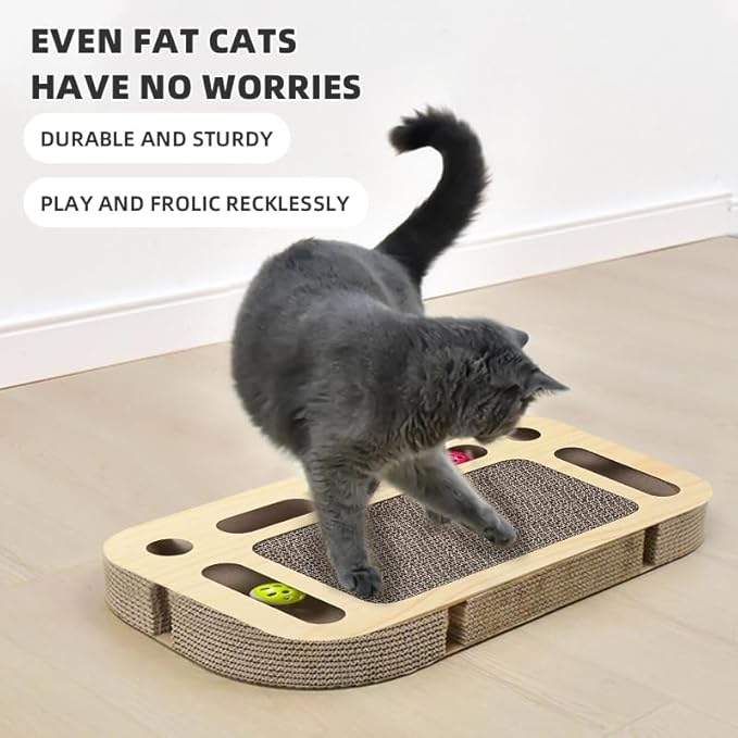 Vivicreate Multi-Functional Cat Scratching Board, High-Density, Breathable, Abrasion Resistant Scratcher with Lounge Bed, Reversible
