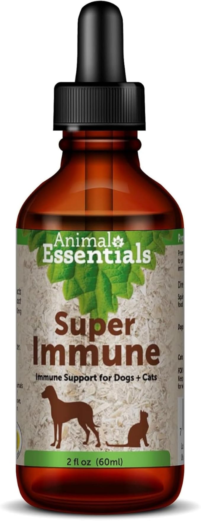 Animal Essentials Super Immune for Dogs & Cats - Immunity Support Supplement, Echinacea, Eleuthero, Olive Leaf Extract, Liquid Drops - 2 Fl Oz