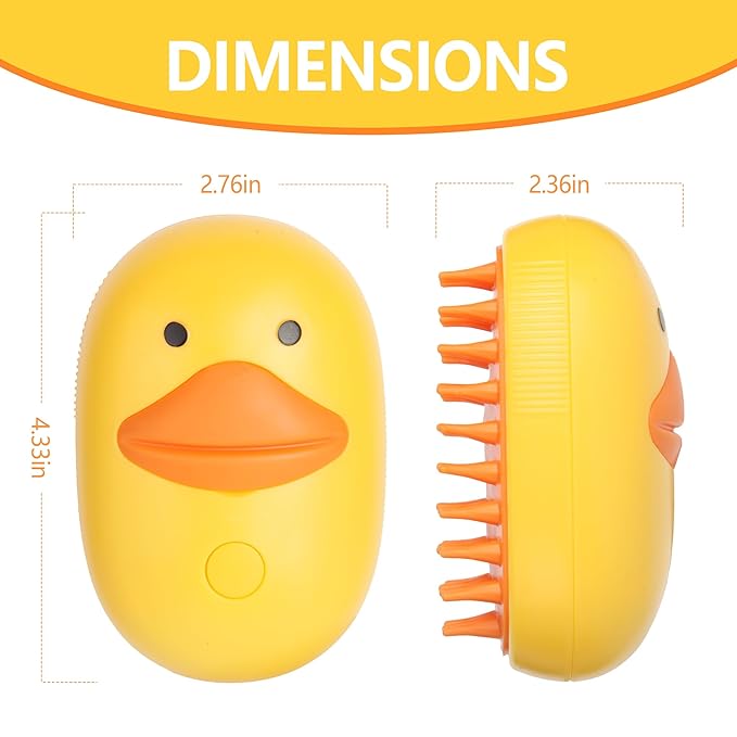 3 in 1 Cat Steam Brush for Shedding Spraing Cleaning and Massaging Dog Pet Hair Brush (White)