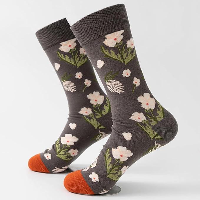 5 Pairs Cute Animal Crew Socks Fun Casual Cotton Calf Socks for Women