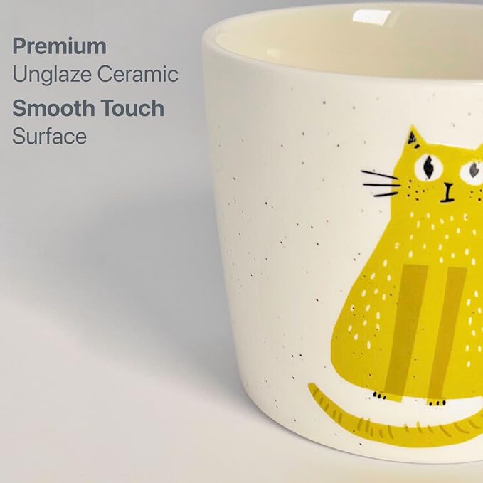 12 Oz Ceramic Cat Mug – Cute Coffee & Tea Cup for Cat Lovers, Unique Gift Idea for Women, Men – Moms Adorable Kitty Drinkware