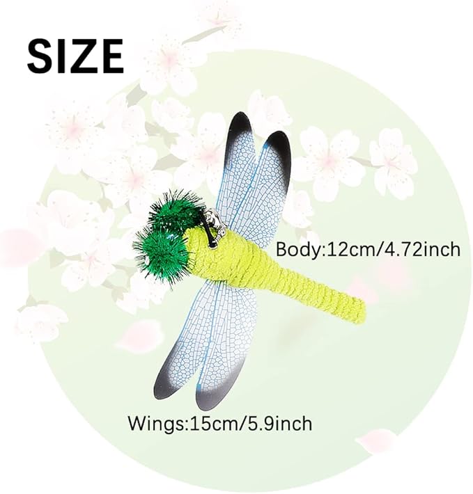 5 Pcs Replacement Dragonfly Interactive Cat Toy Refills Cat Toy Wand Replacement Teaser Refills for Cat