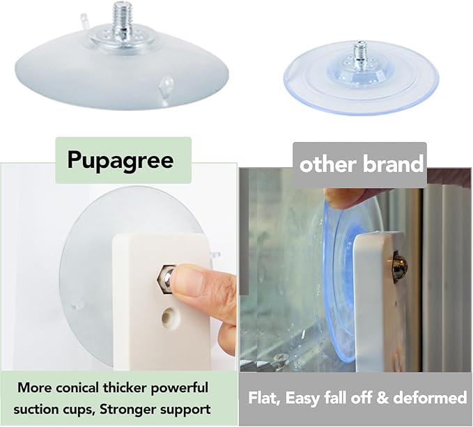 Cordless Foldable Cat Window Perch, Cat Hammock Update Secure Hold with 4 Cone Shape Suction Cups and 2 Sturdy Larger Base,Glass Windows Hammock for Cats Inside (Grey Medium)