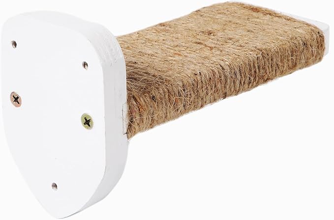 3 Pcs Cat Wall Steps, Cat Shelves and Perches for Wall, Wall-Mounted Cat Climbing Shelf with Hemp Rope Covered, Cat Wall Furniture Steps Set with Scratching Pads for Cats Playing and Climbing (White)