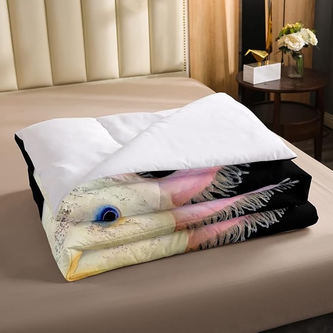Axolotl Bedding Set - Queen Size Cute 3D Axolotl Comforter & Duvet Set - Lightweight, Soft, Warm Quilt for Kids, Teens, Men & Adults