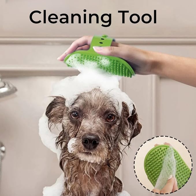 4 Pack Softer Self Groomer Wall Corner Massage Comb Scratcher Grooming Brush Tool Cleaning Tool Indoor for Long Short Fur Kitten Cats Dogs, Green