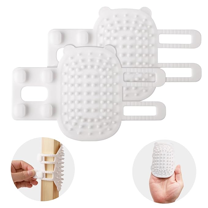 2pcs Self Cleaning Cat Brush, 2-in-1 Tickling Comb Pet Brush Pet Tickling Artifact Cat Grooming Shedding Brush Cat Corner Scartcher for Short/Long Hair Cats Dogs (White)