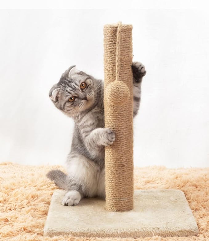 Nature Hemp Rope,1/4inch Heavy Duty Jute Twine for Cat Tree and Tower, DIY Scratcher Scratching Post Replacement, Pad, Crafts Gardening Hammock Home Decorating(164FT)