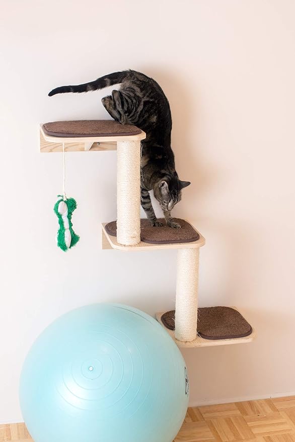 Armarkat Cat Wall Climber Series: Steps W1907C, Natural Beige 13 x 12 x 41