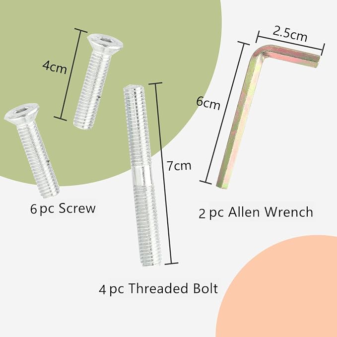 Barelove 4 Pack Cat Scratching Post Tower Replacement, 15.7“ + 7.9" Natural Sisal Rope Scratcher Posts for Indoor Kittens Tree, Hemp Rope Scratch Pole Part Cats Furniture Accessories with M8 Screws