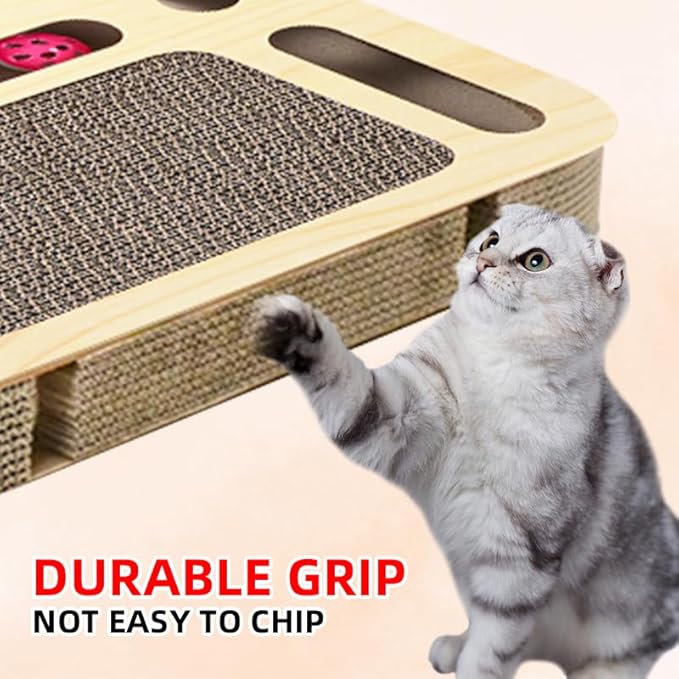Vivicreate Multi-Functional Cat Scratching Board, High-Density, Breathable, Abrasion Resistant Scratcher with Lounge Bed, Reversible