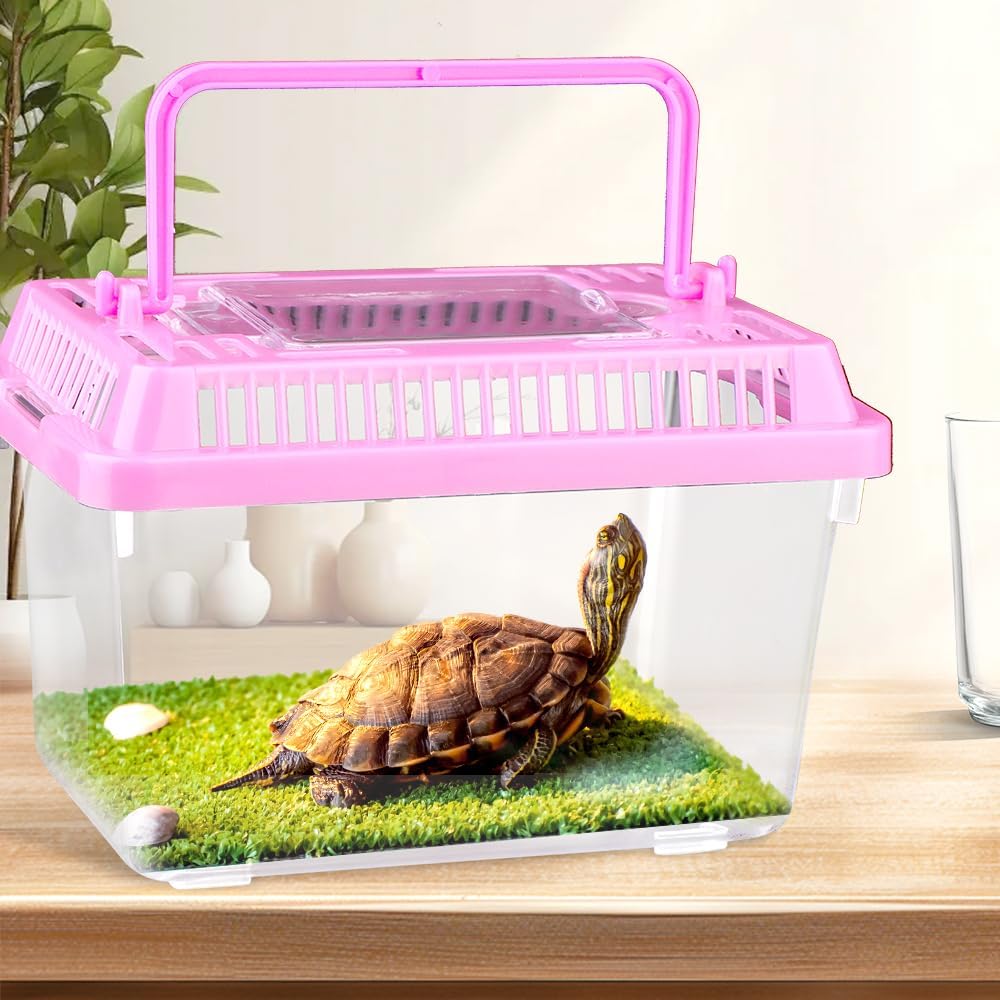 20 Pack Small Plastic Reptile Carrier Tarantula Enclosure Snake Breeding Box Hatching Container for Spider Fish Turtle Hermit Crab Bearded Dragon Lizard (5.1 x 3.5 x 3.5 Inch)