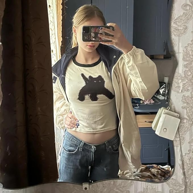 Baby Tees Women Graphic Tops Y2K Grunge Clothes