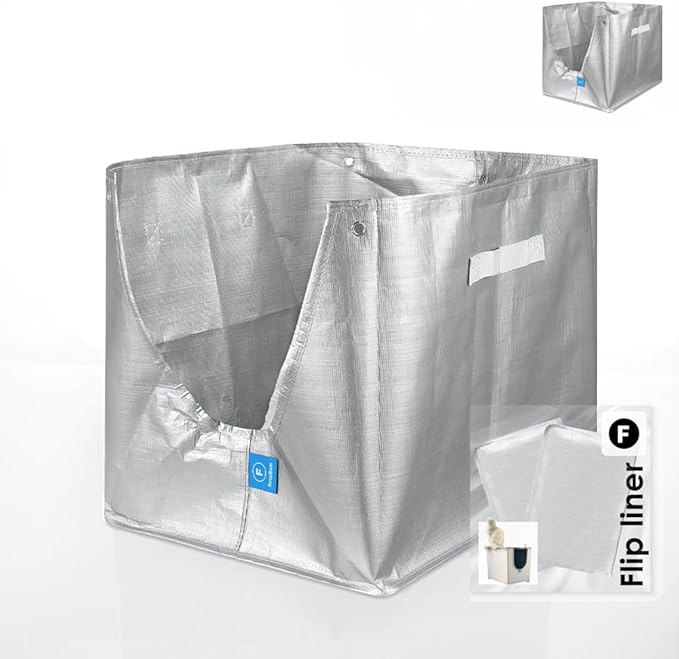 2 Pack Litter Box Liners F Compatible with Modkat Flip Litter Box Liner Type F, Reusable Liner Type-F with Carrying Handles