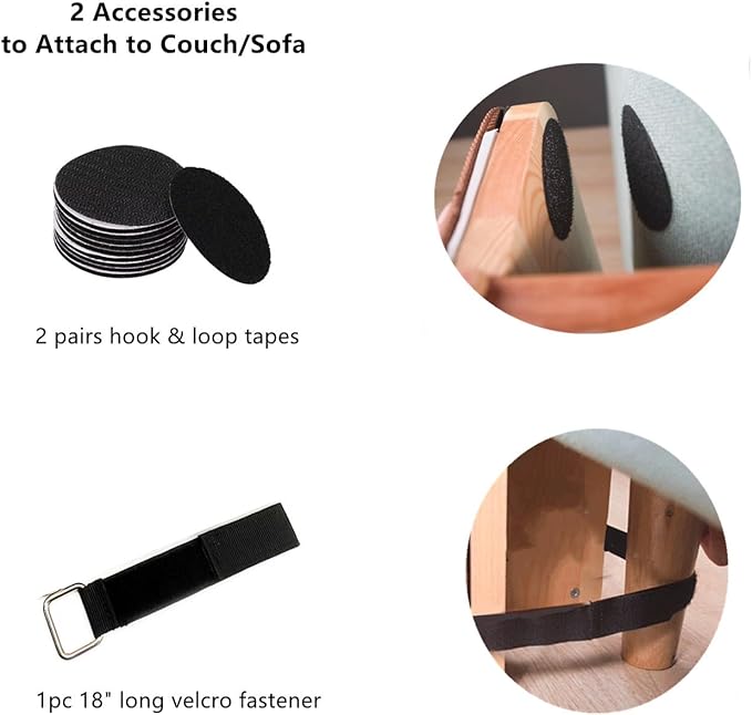 SHENGOCASE 20.5" Tall No Drilling Wall Sofa Couch Corner Cat Sisal Scratcher,Scratching Post,Replaceable Sisal Scratch Pad Mat, Couch Protector