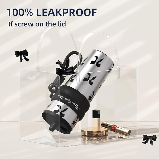 24 OZ Stainless Steel Vacuum Tumbler with Lid and Straw, Iced Insulated Water Bottle Leak Proof, Portable Travel Coffee Mug, Reusable Double Wall Vacuum Thermal Cup for Women