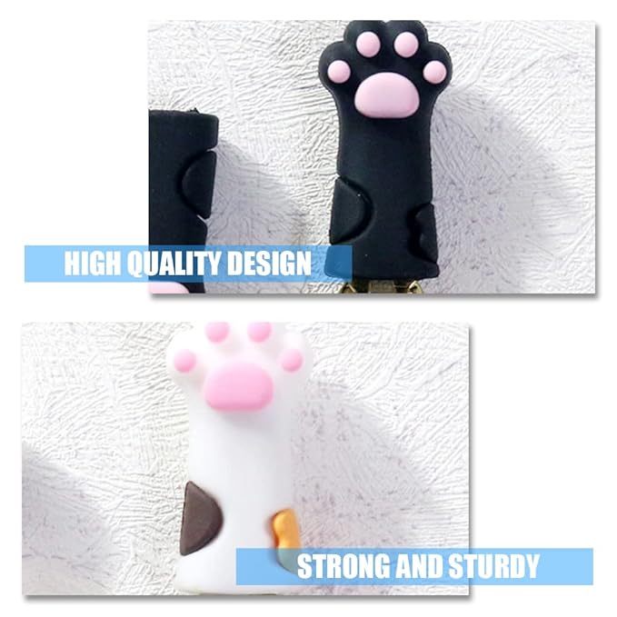 8 Pcs Nipper Protective Sleeves Cute Cat Paw Protective Covers Cute Animal Cuticle Scissors Cover Caps for Nail Nipper Tweezers etc
