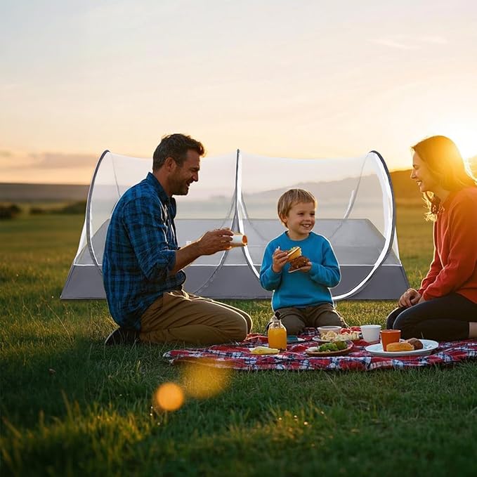 Akiky Pop Up Mosquito Tent,Large Folding Mosquito Netting with Net Bottom for Free Installation-Portable Foldable Mosquito Net for Twin Size Bed Camping Travel