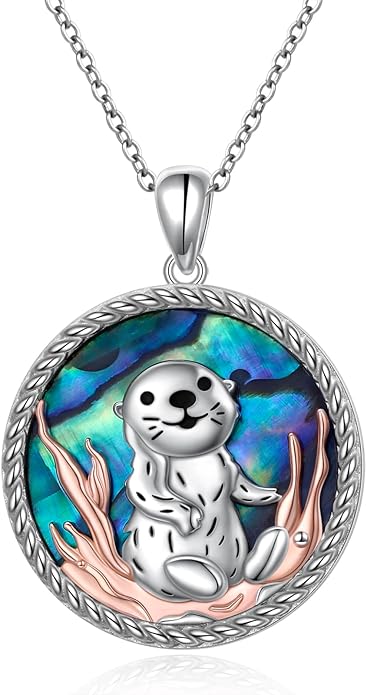 Alphm 925 Sterling Silver Chicken Capybara Raccoon Highland Cow Axolotl Necklace Cute Animal Necklace Jewelry for Women