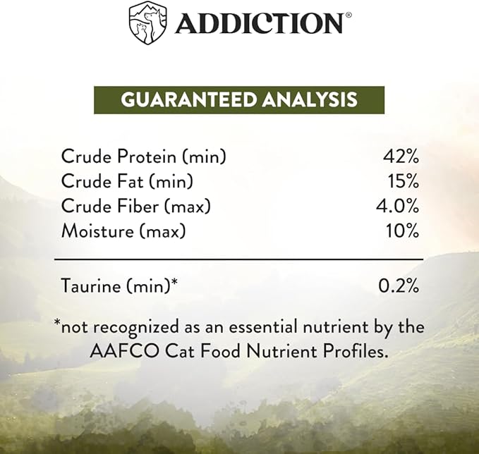 Addiction Wild Islands Highland Meats Dry Cat Food, Grass-Fed Beef & Lamb, High-Protein & Grain-Free Formula for Primal Cat Health - 10lbs