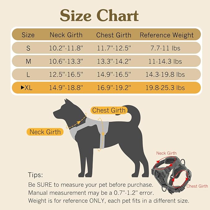 Cat Harness and Leash Set for Walking, Adjustable Kitten Vest Harness with Reflective Strip Breathable Mesh, Escape Proof Soft Pet Safety Vest for Cats, Kittens, Puppies, XL Grey