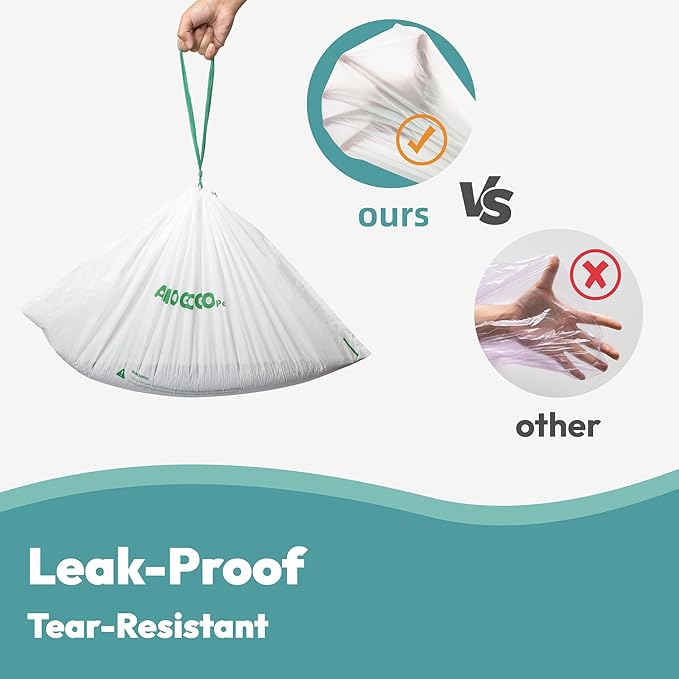 50 Pack Litter Box Liner Bags, Compatible with Petkit Pura Max & X, Self-Cleaning Cat Litter Box Replacement Waste Bags, Drawstring Leak-proof Cat Litter Box Trash Bags